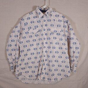 Ely Cattleman Western Pearl Snap Shirt Mens XXL Long Sleeve Pockets Aztec